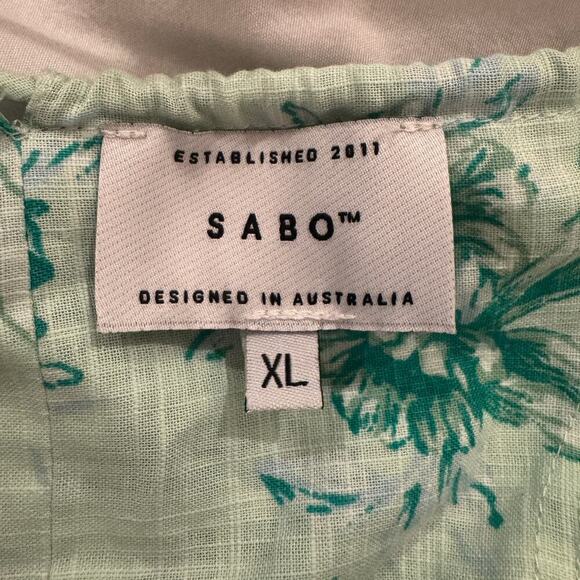 Sabo Zoe Tulip Puff Sleeve Backless Tie Back Crop Top - Size XL - Picture 8 of 10